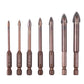 7X 3-12MM Tile Drill Bit Glass Ceramic Hex Shank Cross Spear Head Set For Tile