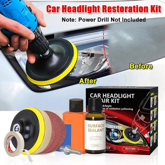 Car Headlight Restoration Polishing Kits Auto Headlamp Lens Polisher Repair