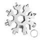 18 In 1 Stainless Tool MultiTool Snowflake Shape Key Chain Screwdriver